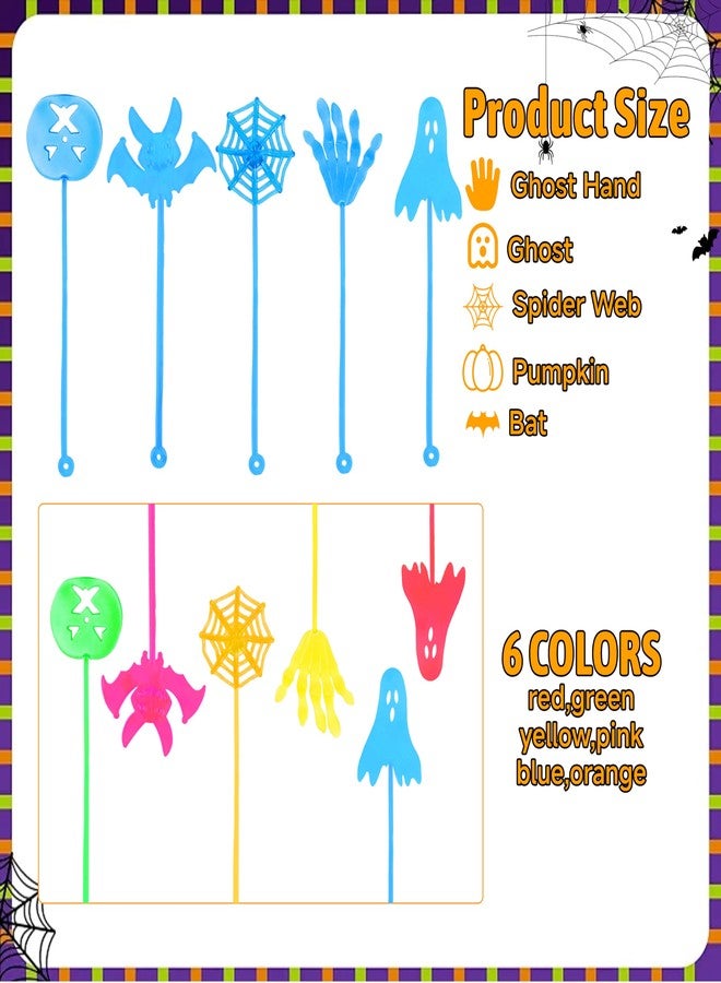 Chambom 40 PCS Halloween Sticky Hands - Party Favors for Kids, Sticky Stretchy Toys for Halloween Goodie Bags, Treasure Box Fillers, Exchange Classroom Prizes for Boys Girls, Party Supplies - Image 3